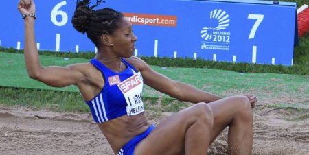 Элоди Лесюр – победительница чемпионата Европы в Хельсинки в прыжках в длину