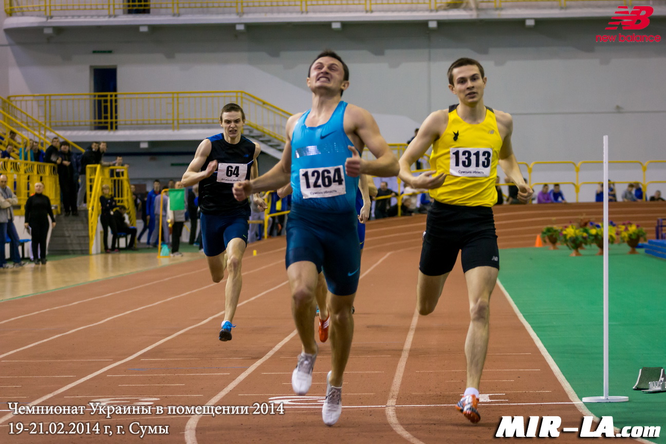 400 м Мужчины - Финал А - Чемпионат Украины в помещении 2014 - Сумы
